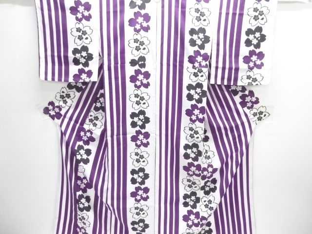 JAPANESE KIMONO / HITOE KOMON / UNUSED / SAKURA